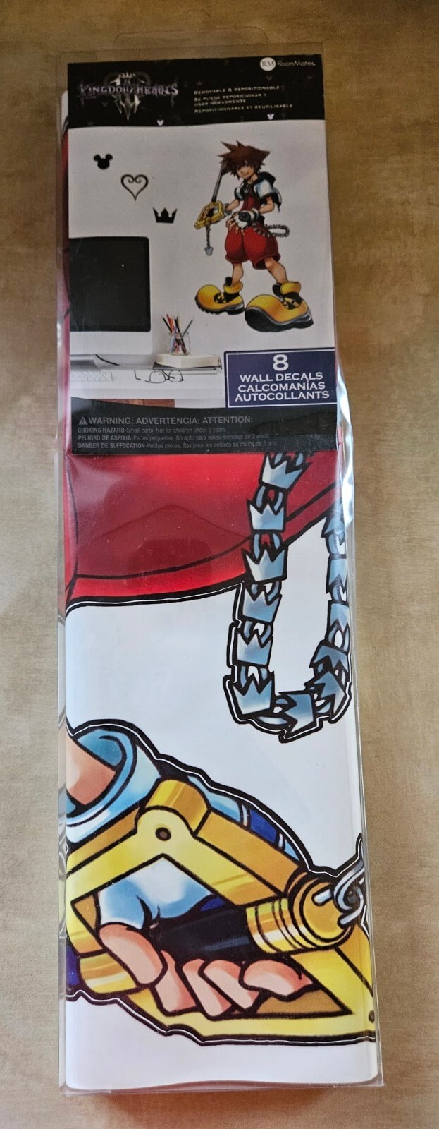 Kingdom hearts die cut vinyl sticker set of 8