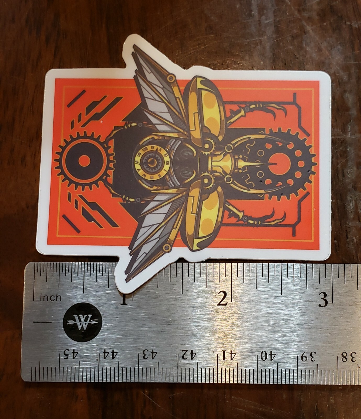 STEAMPUNK MECHANICAL BEETLE Sticker UV Resistant Vinyl 3″