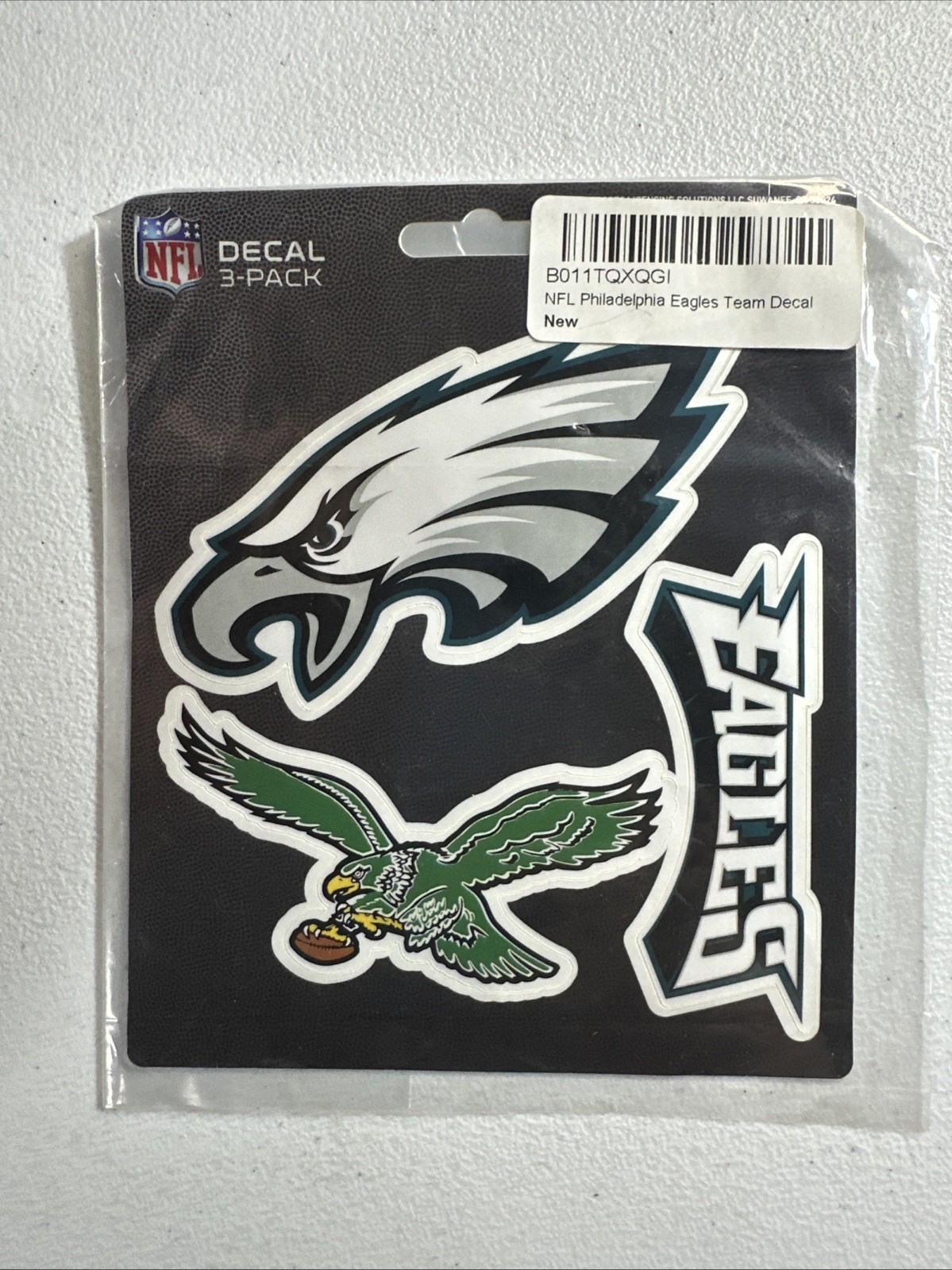 Philadelphia Eagles 3-Pack Die-cut Decals Stickers Sheet Measures 5″ x 7″ New!