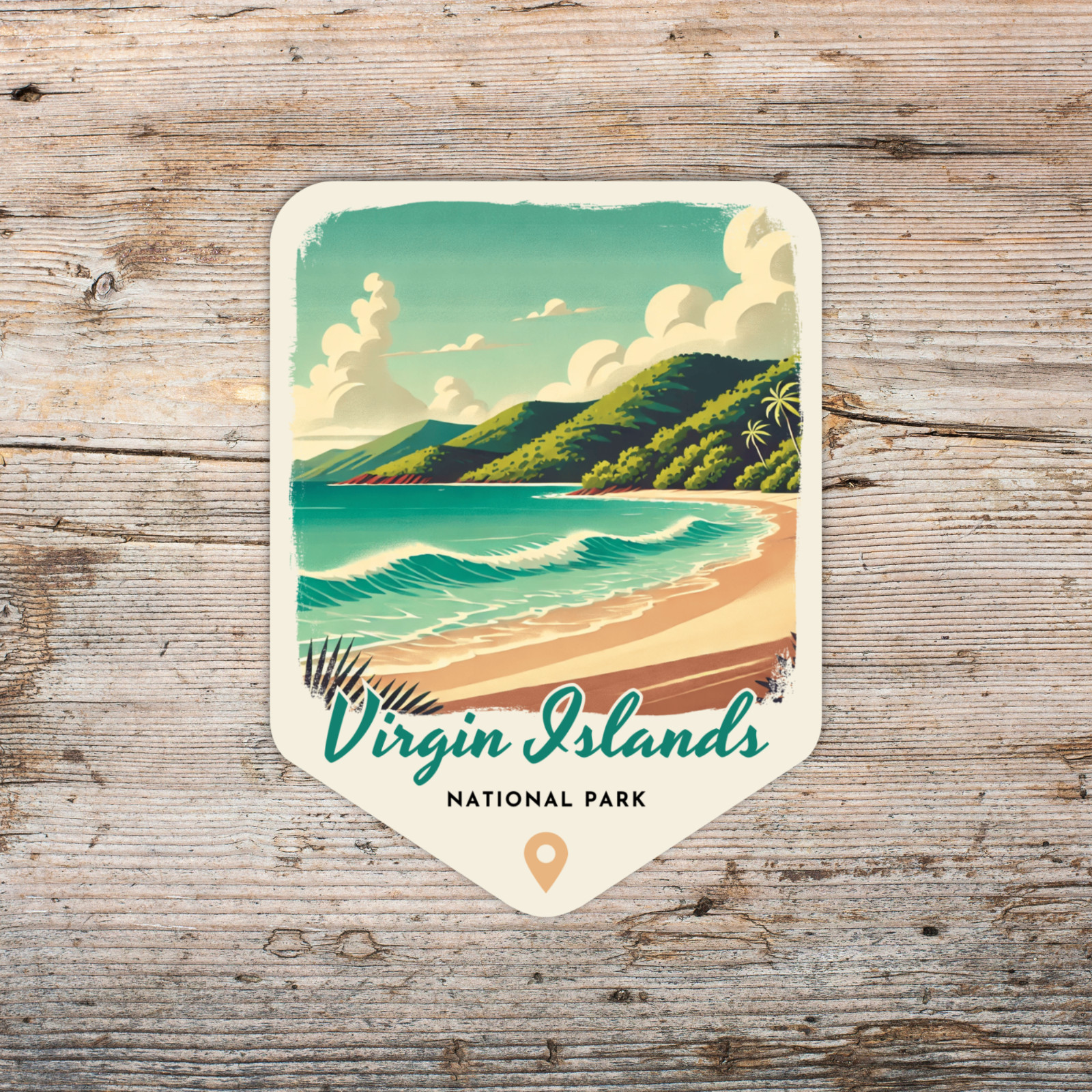 Virgin Islands National Park Sticker Retro Style Waterproof Vinyl Decal