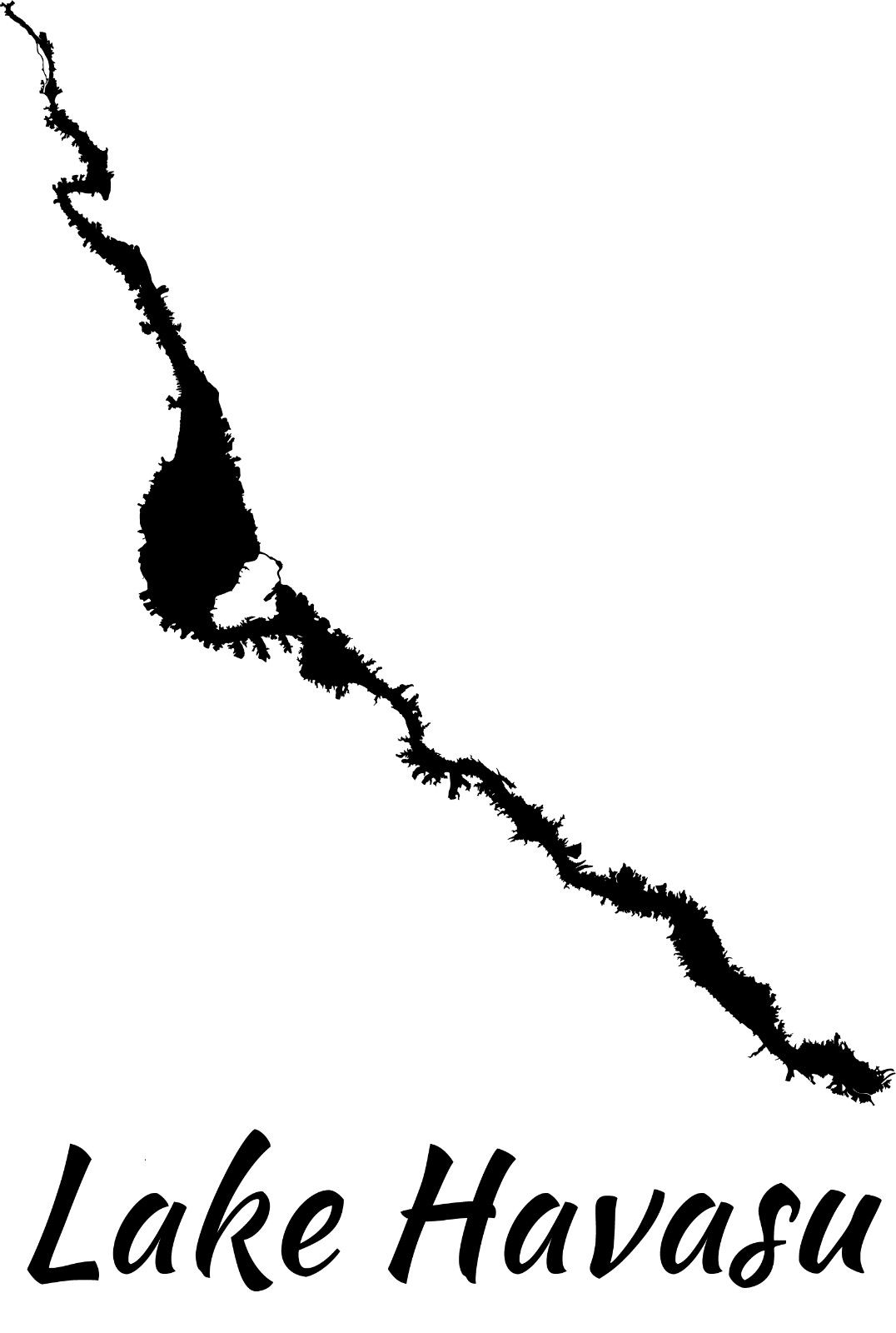 Lake Havasu Decal, UV Resistant Perma-Sticker, No Background, 4″, $1 Shipping