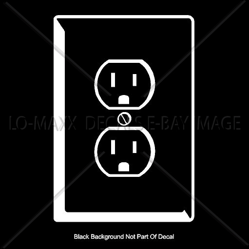 Wall Outlet Electric Socket Creative Unique Art Design Die Cut Vinyl Decal