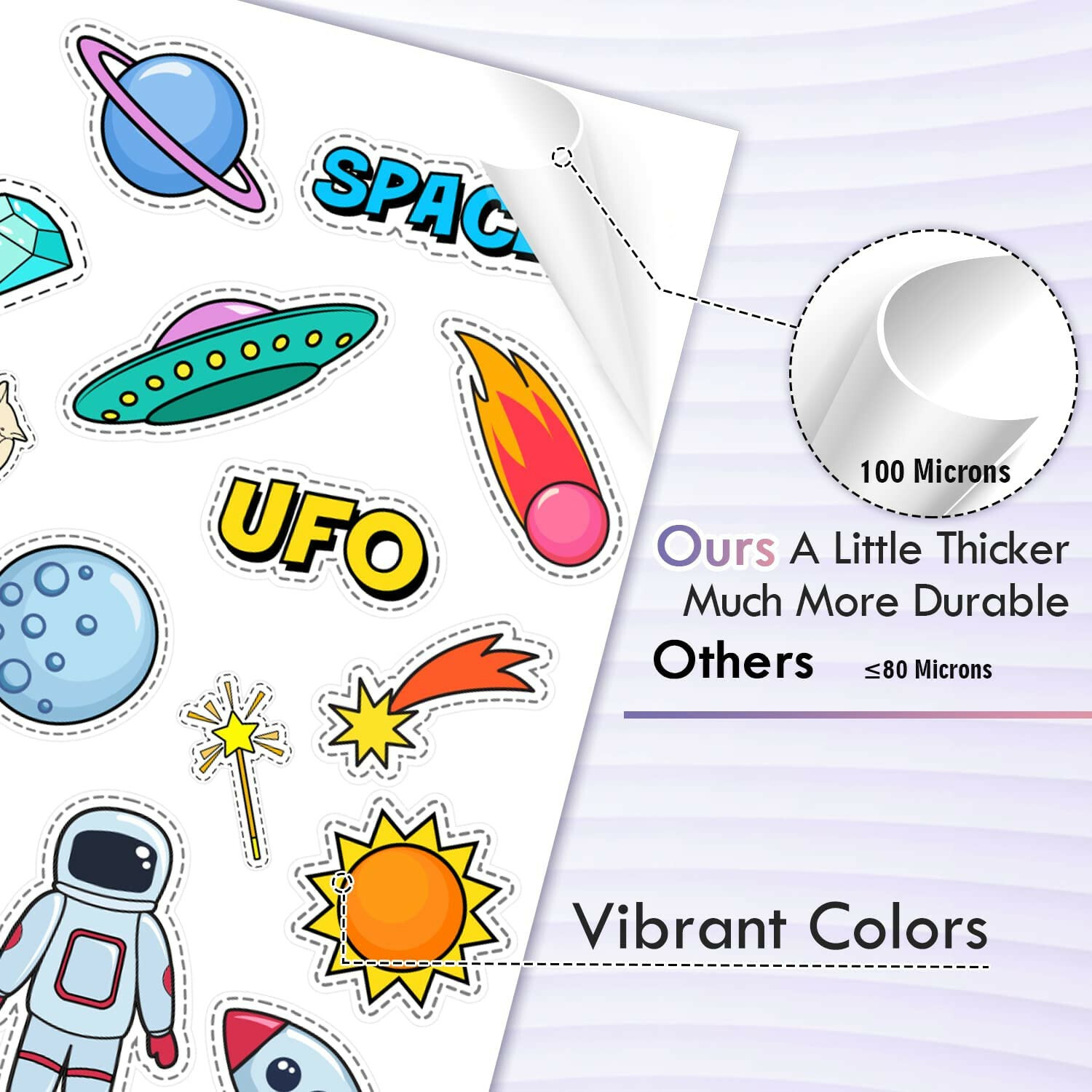 Bulk 100 Printable Vinyl Sticker Paper Glossy White Waterproof Inkjet Laser