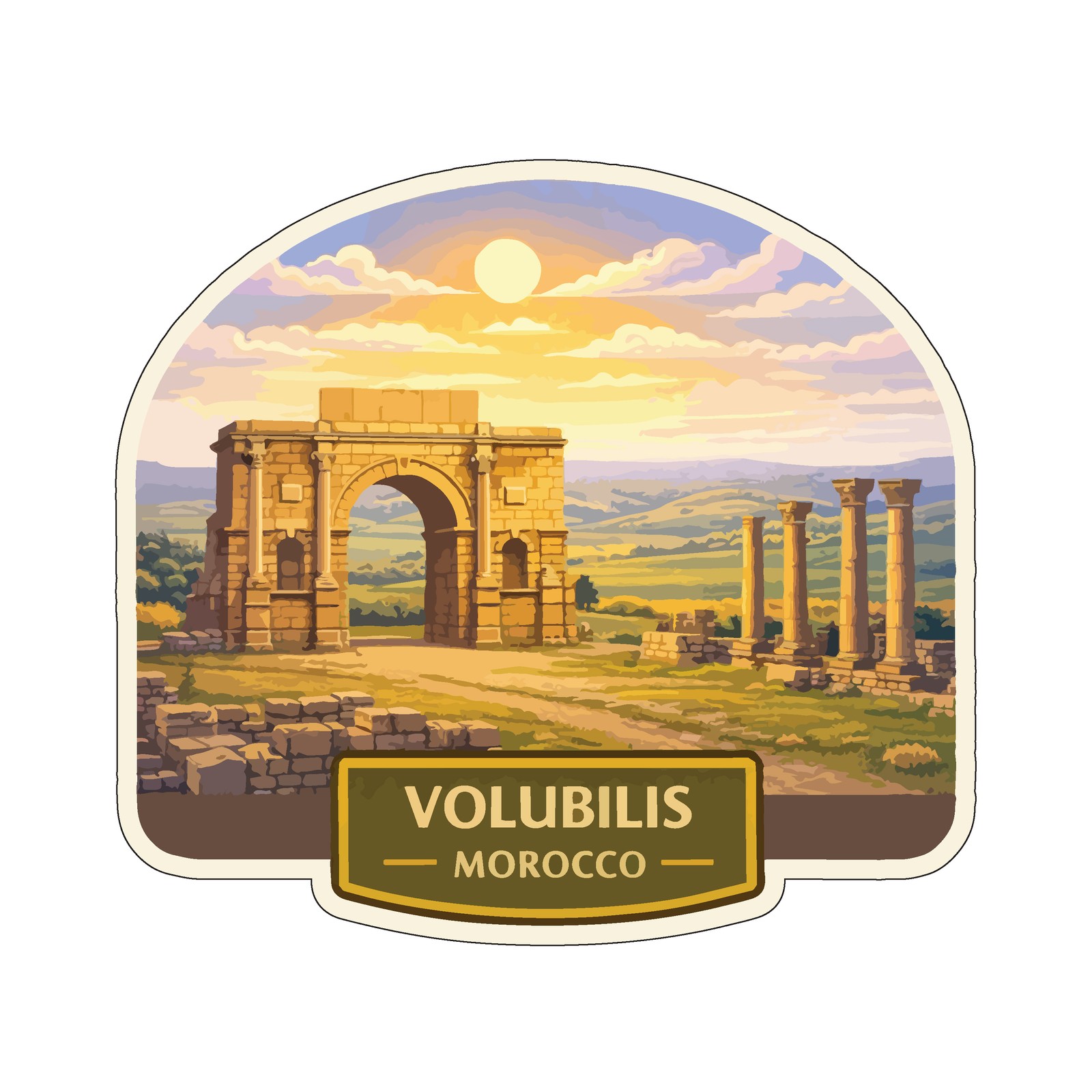 Volubilis Morocco Sticker Decal Vinyl Die-Cut World Heritage Sites Series