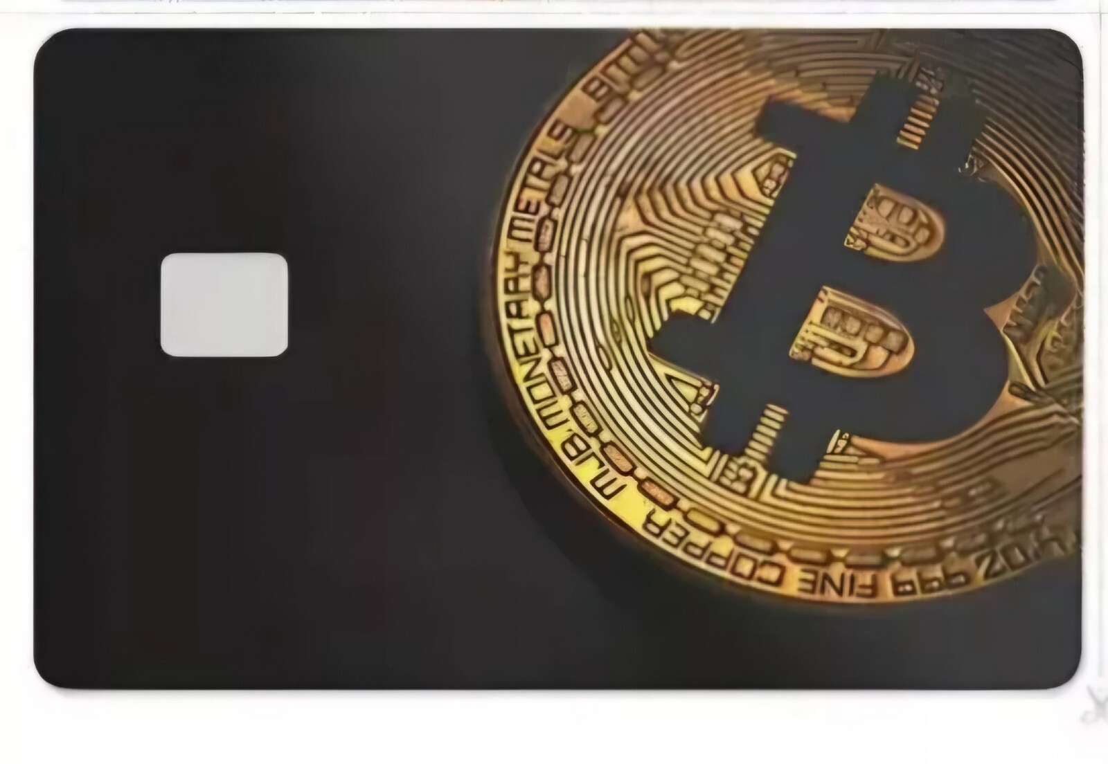 Bitcoin Credit Card Cover Sticker Skin Precut Small Chip Debit Bank
