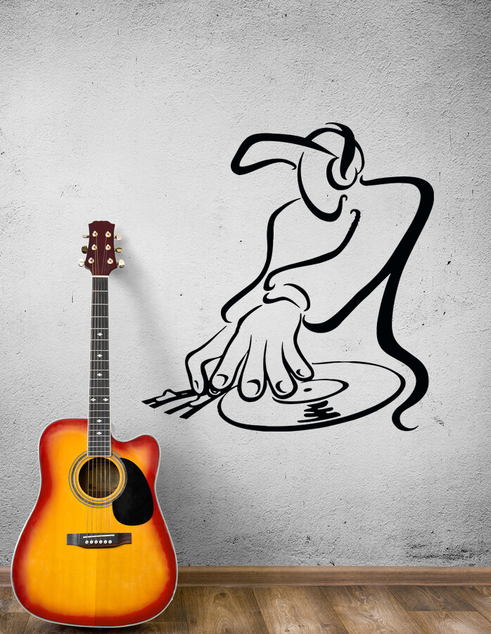 Wall Decal DJ Music Creator Melody Remix Beat Vinyl Sticker (ed2118)