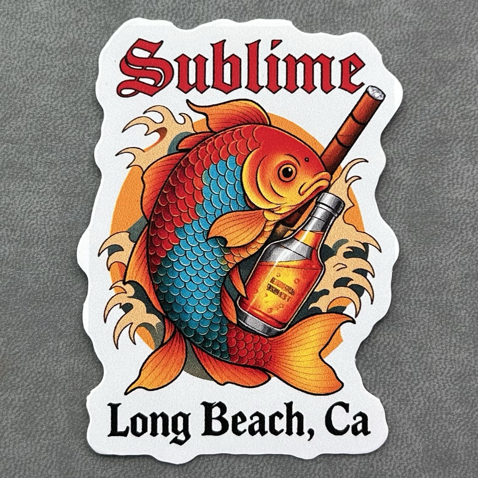 Sublime Badfish Goldfish Sticker 3″ Long Beach CA Vinyl Weatherproof NEW Decal