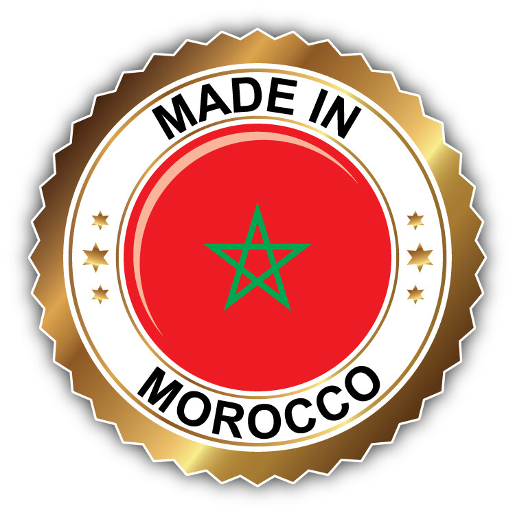 Made In Morocco Golden Label Car Bumper Sticker Decal