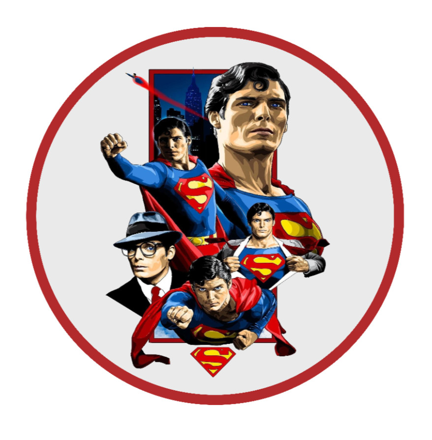 Superman (Collage) – 4″ Vinyl Decal Car Cooler Laptop Truck Smoker Trailer Bar