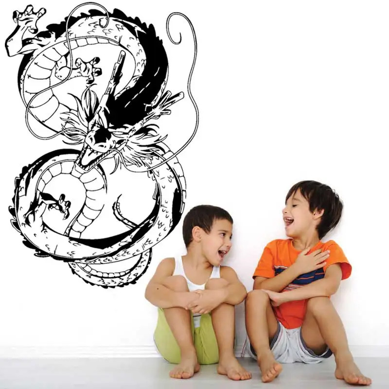 Japanese Anime Wall Sticker Chinese Dragon Wish Amulet Dress Up Comic Decal