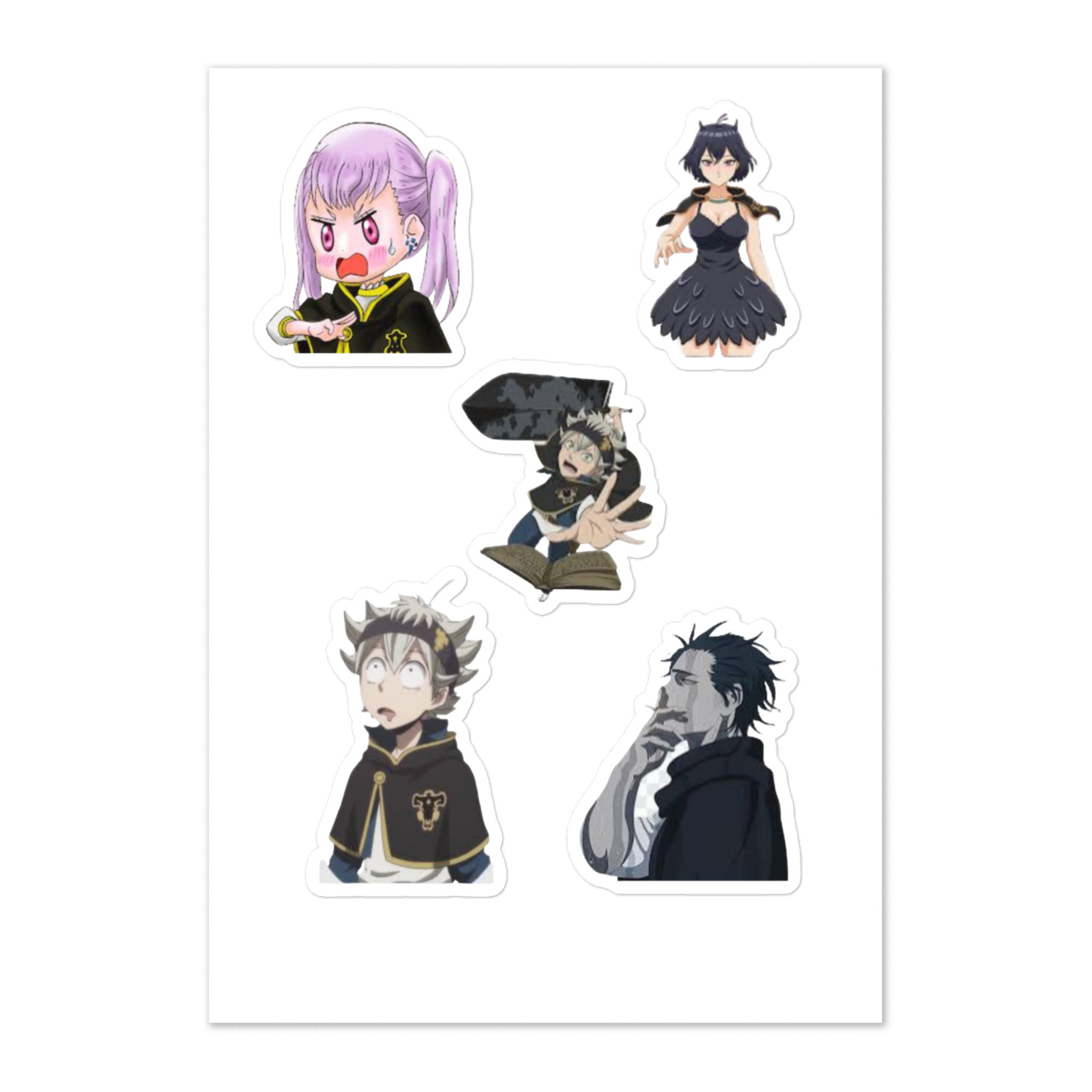 Black clover Asta Nero Yami Sticker sheet