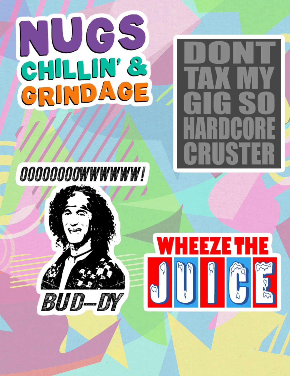 Encino Man 90’s Movie 4pc Sticker Pack