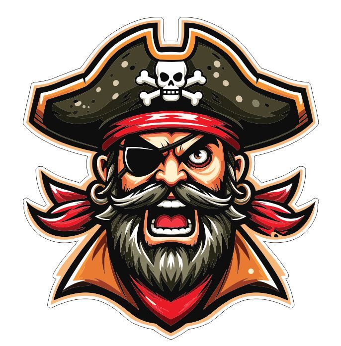 Pirate Sticker Stickers A147