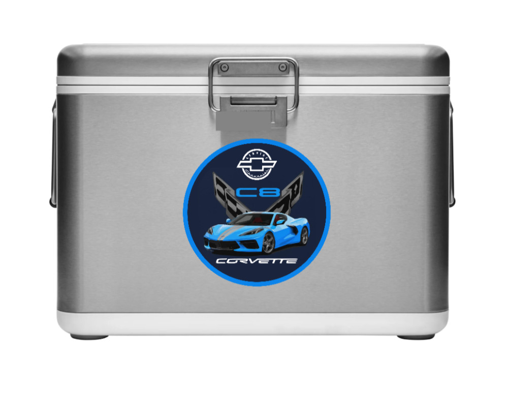 Car Classics “Corvette C8″ – 4” Handcrafted Vinyl Decal Cooler Vehicle Laptop 26