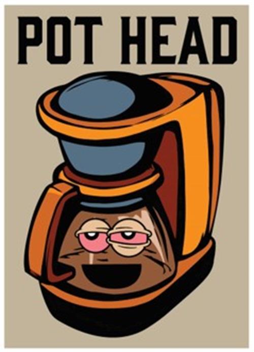 “POT HEAD” Funny Coffee Maker Kitchen Fridge Magnet – 3.5″ x 2.5″ Made in USA