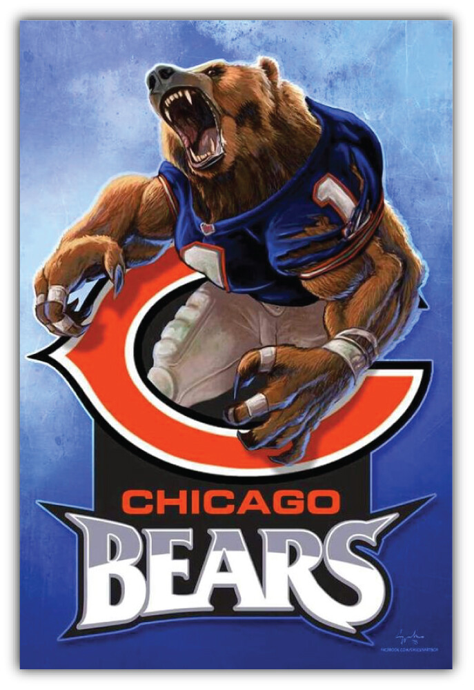 Chicago Bears Football Logo NFL Sport Car Bumper Sticker Decal “SIZES”