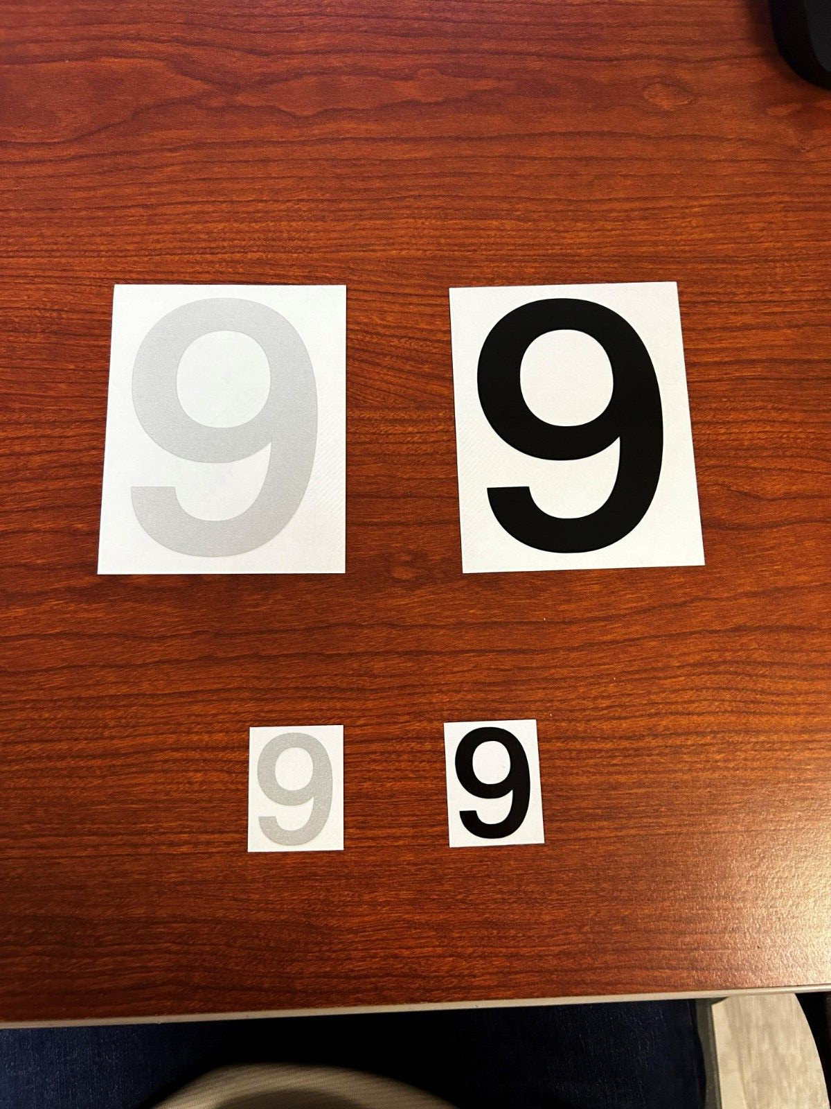 3M Reflective Numbers – 1.5″ and 4″ Sizes – Black and White Variations