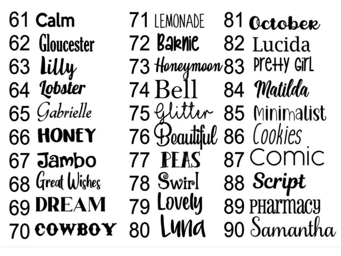 Custom Vinyl Lettering Transfer Decal Sticker Personalized Wall Window