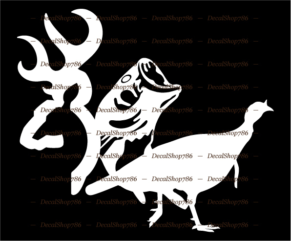 Deer-Fish-Turkey – Outdoor Hunting & Fishing – Vinyl Die-Cut Peel N’ Stick Decal