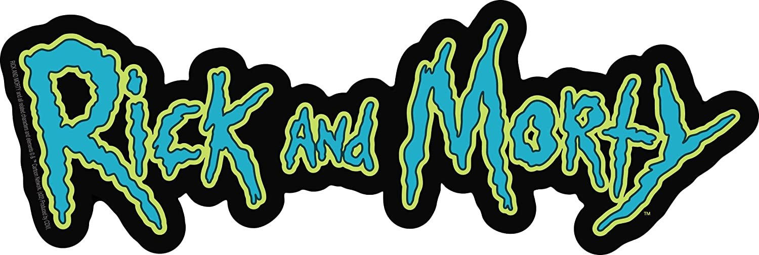 Stickers – C&D Visionary – Rick & Morty Text Logo 7″x2.4″ NEW Decal Cartoon