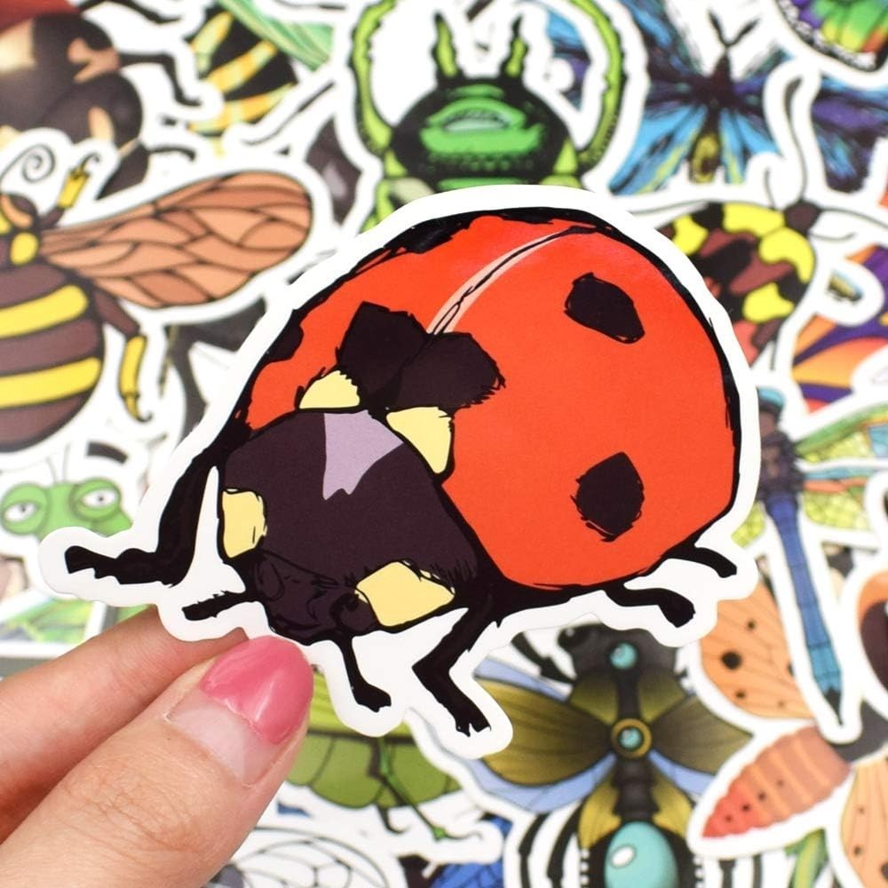Bright and Durable Insect Stickers – 50PCS for All Your Creative Needs