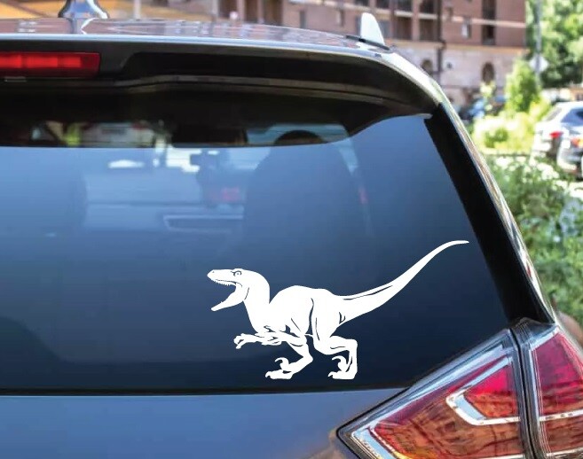 Dinosaur – Velociraptor #3, Jurassic Period 4-21″ – Die Cut Vinyl Decal Sticker
