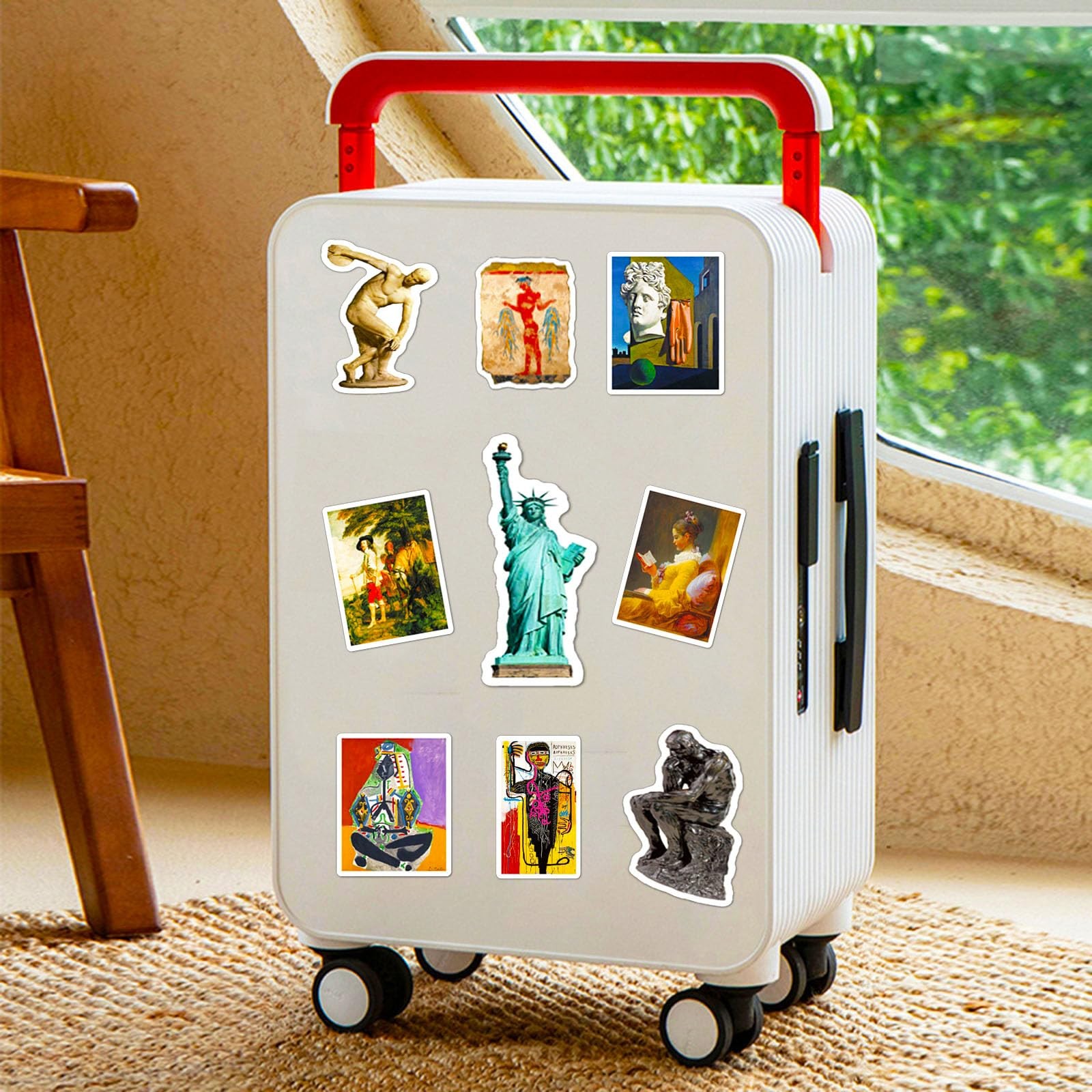 Retro Famous Art Painting Stickers Pack, 100 Pcs Vinyl Oil