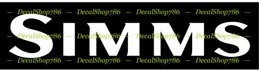 Simms Fishing Tackles – Outdoor Sports – Vinyl Die-Cut Peel N’ Stick Decals