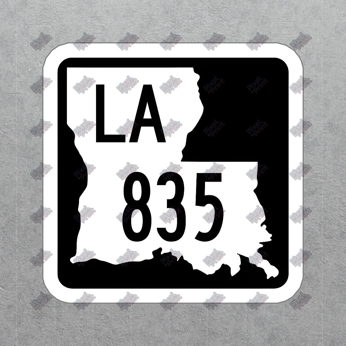 Louisiana LA 835 Vinyl Sticker Decal State Map Design for Home, Car, #983972