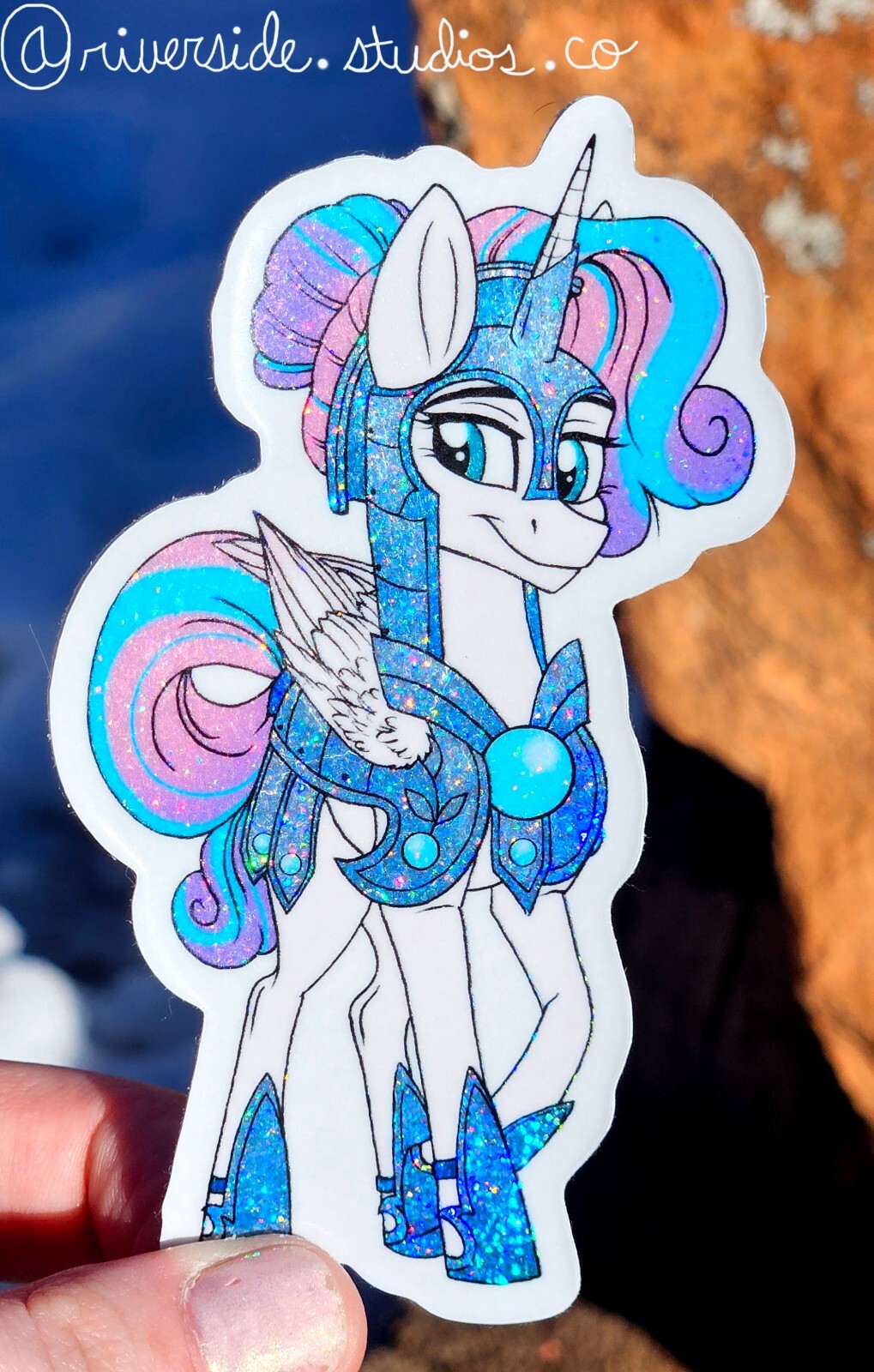 Princess Flurry Heart Vinyl Glitter Sticker 3″ Original Art My Little Pony