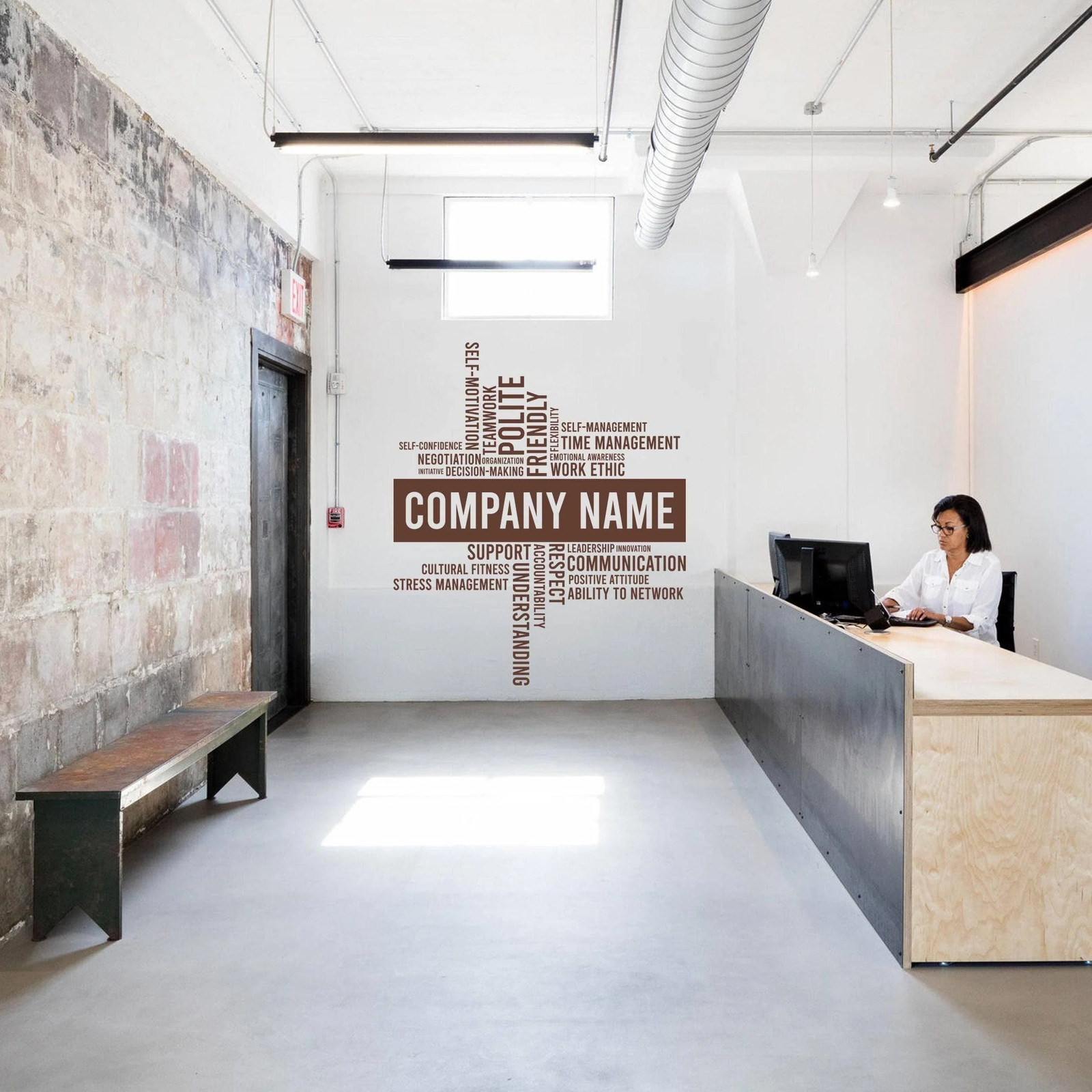 Custom Office Wall Decal – Personalized Business Name Lettering Sticker