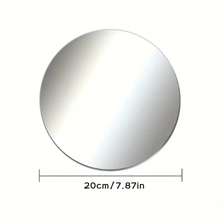 3Pcs Round Flexible Acrylic Mirror Wall Stickers Unbreakable Bathroom Decor