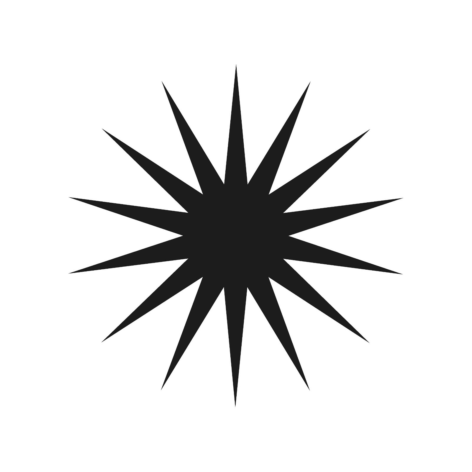 14 Point star Vinyl Decal Pointy star shape symbol Sticker