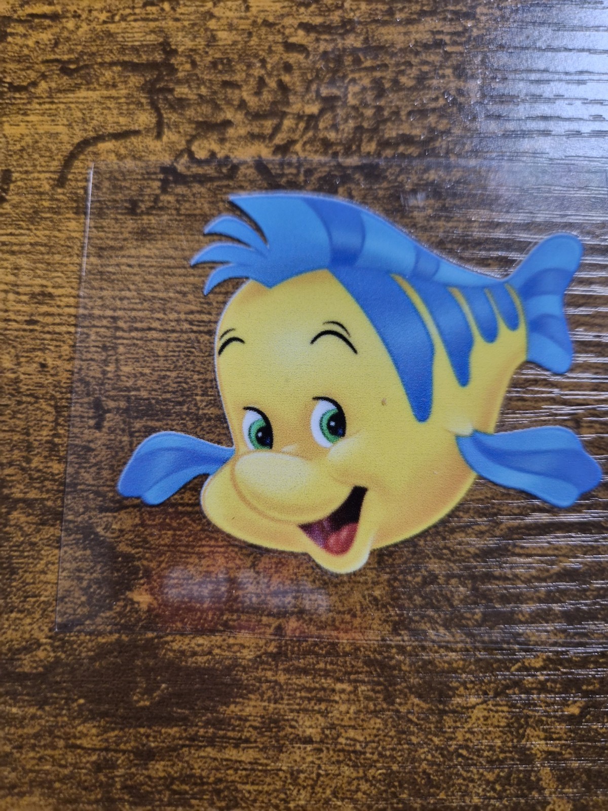 LITTLE MERMAID FLOUNDER RETRO High Quality UVDTF Decal Sticker waterproof USA