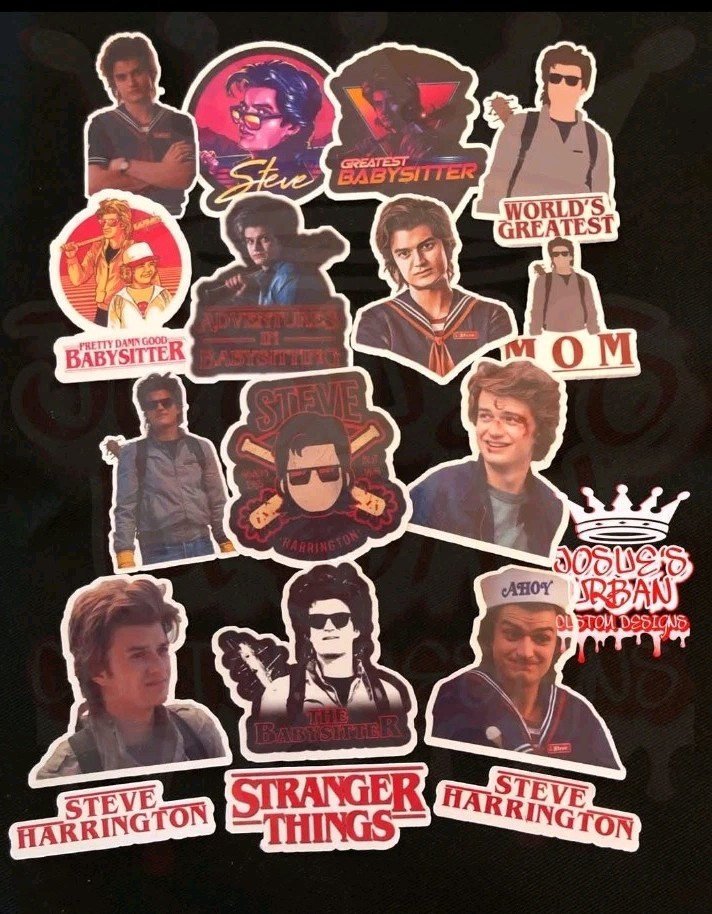 18pcs Steve Harrington Stranger Things Glossy Stickers