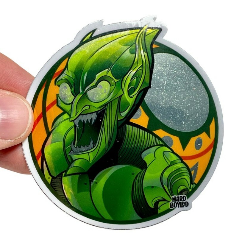 SPIDER-MAN: GREEN GOBLIN 2-STICKER SET 3″ Metallic Vinyl Sticker – FREE SHIPPING