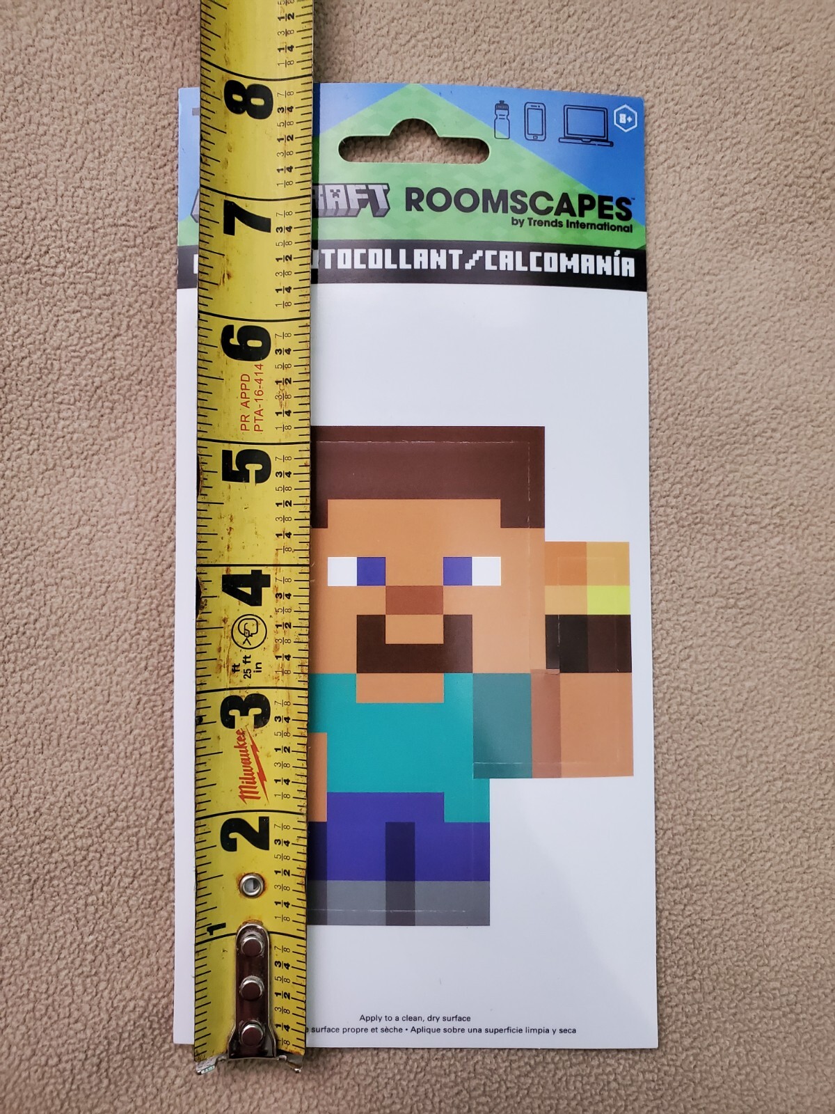 4 Decals Minecraft, Steve, Creeper, Enderman