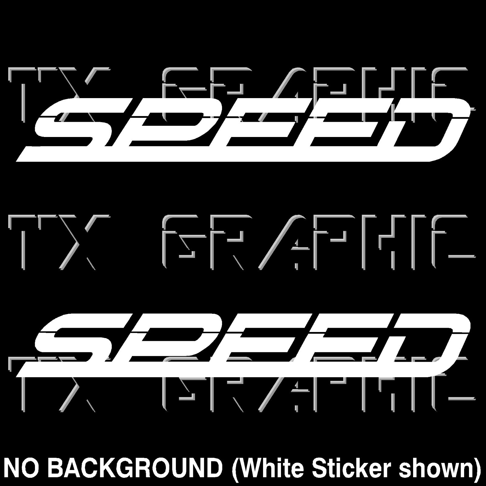 SPEED Decal Sticker JDM GDM KDM Street Sport Auto Racing, 1 SET OF 2