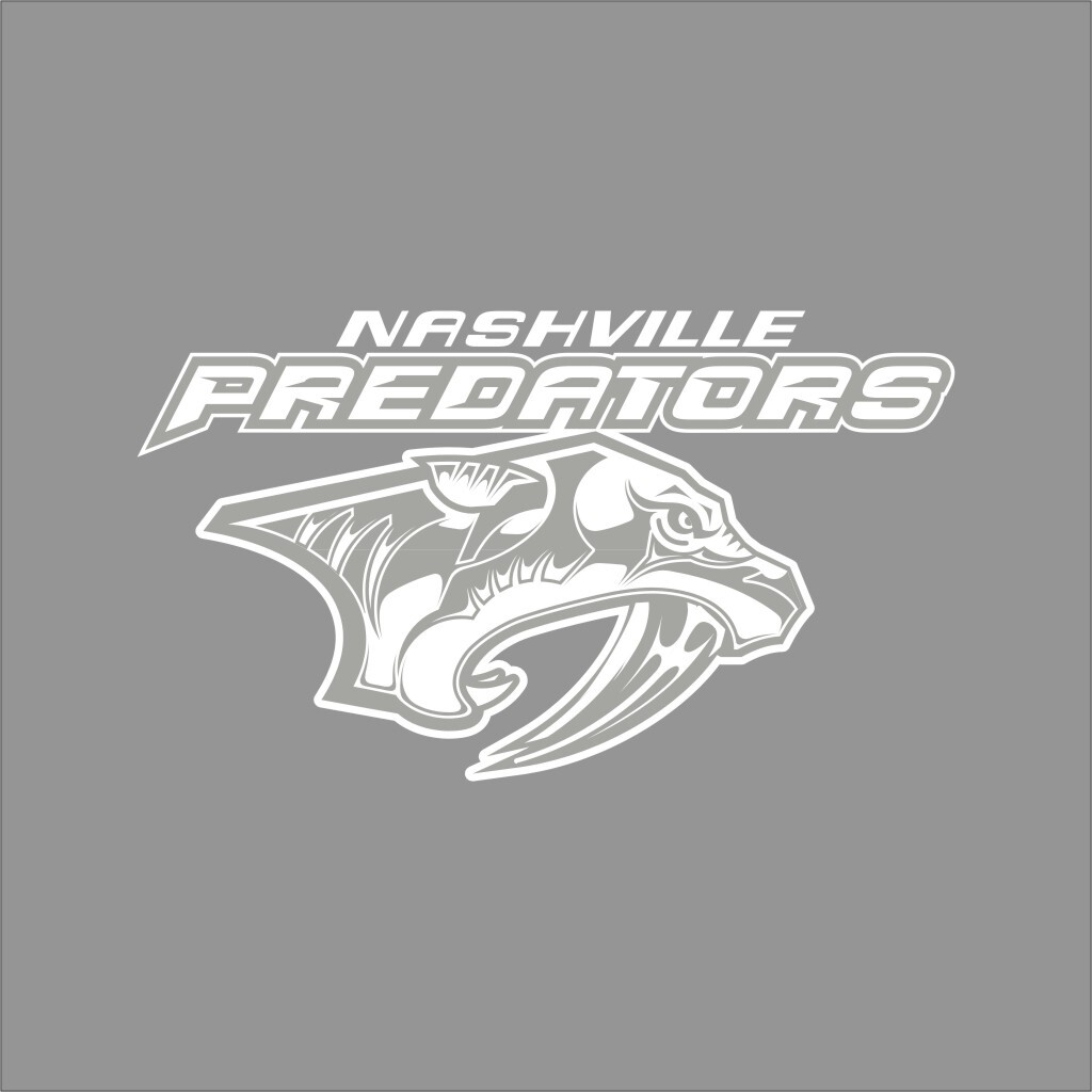 Nashville Predators #8 NHL Team Logo 1 Color Vinyl Decal Sticker Car Window Wall