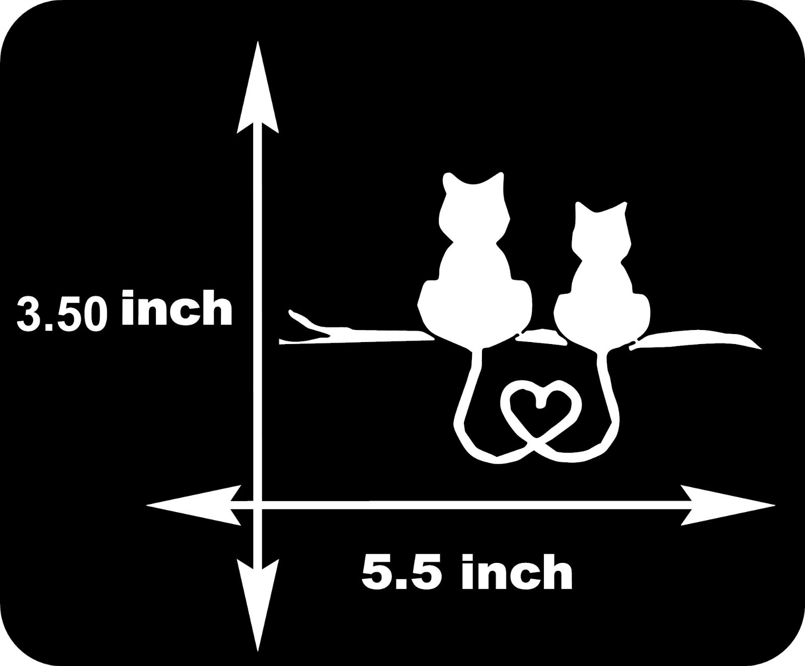 Love of Cats Vehicle Funny Die Cut Vinyl Decal Bumper Sticker 5.5″ x 3.50″