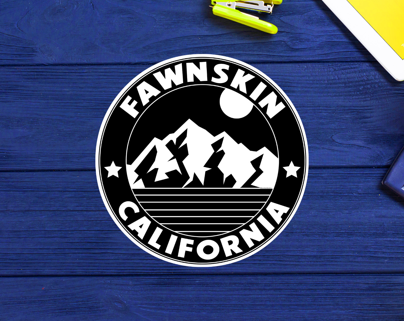 Fawnskin Big Bear Lake California Skiing Ski Vinyl Decal Sticker 3″ or 3.5″