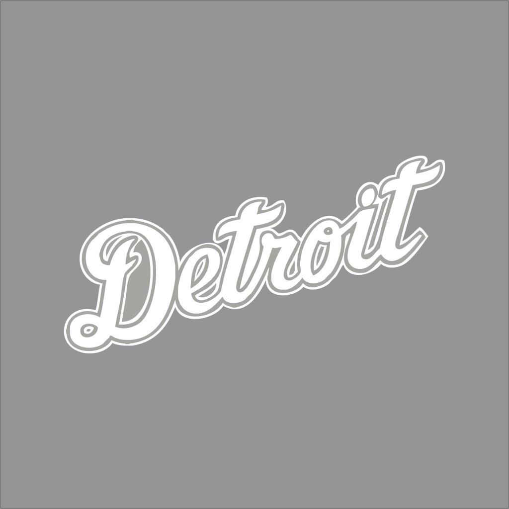 Detroit Tigers #7 MLB Team Logo 1 Color Vinyl Decal Sticker Window Car Wall
