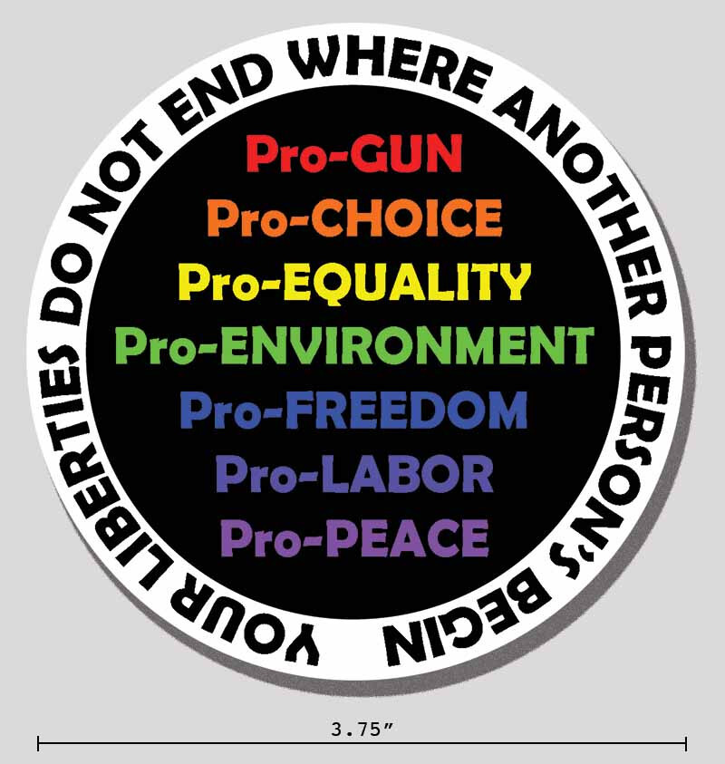Your Liberties Sticker Civil Liberty Freedom Equality 3.75″ Vinyl Decal