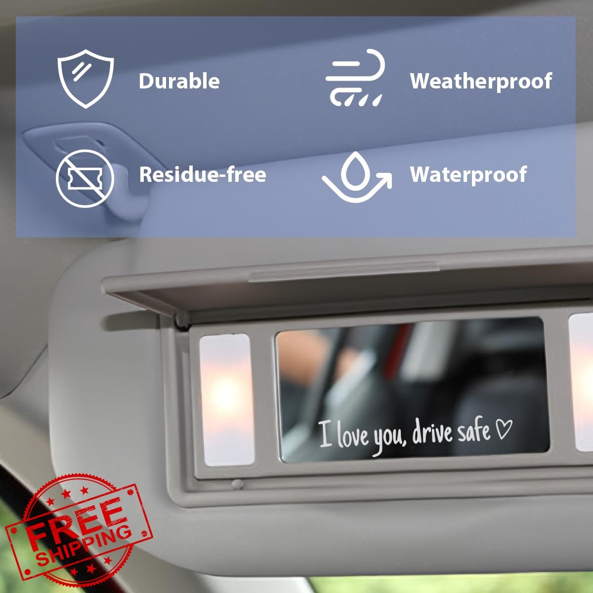 Wevdn Drive Safe I Love You Sticker White