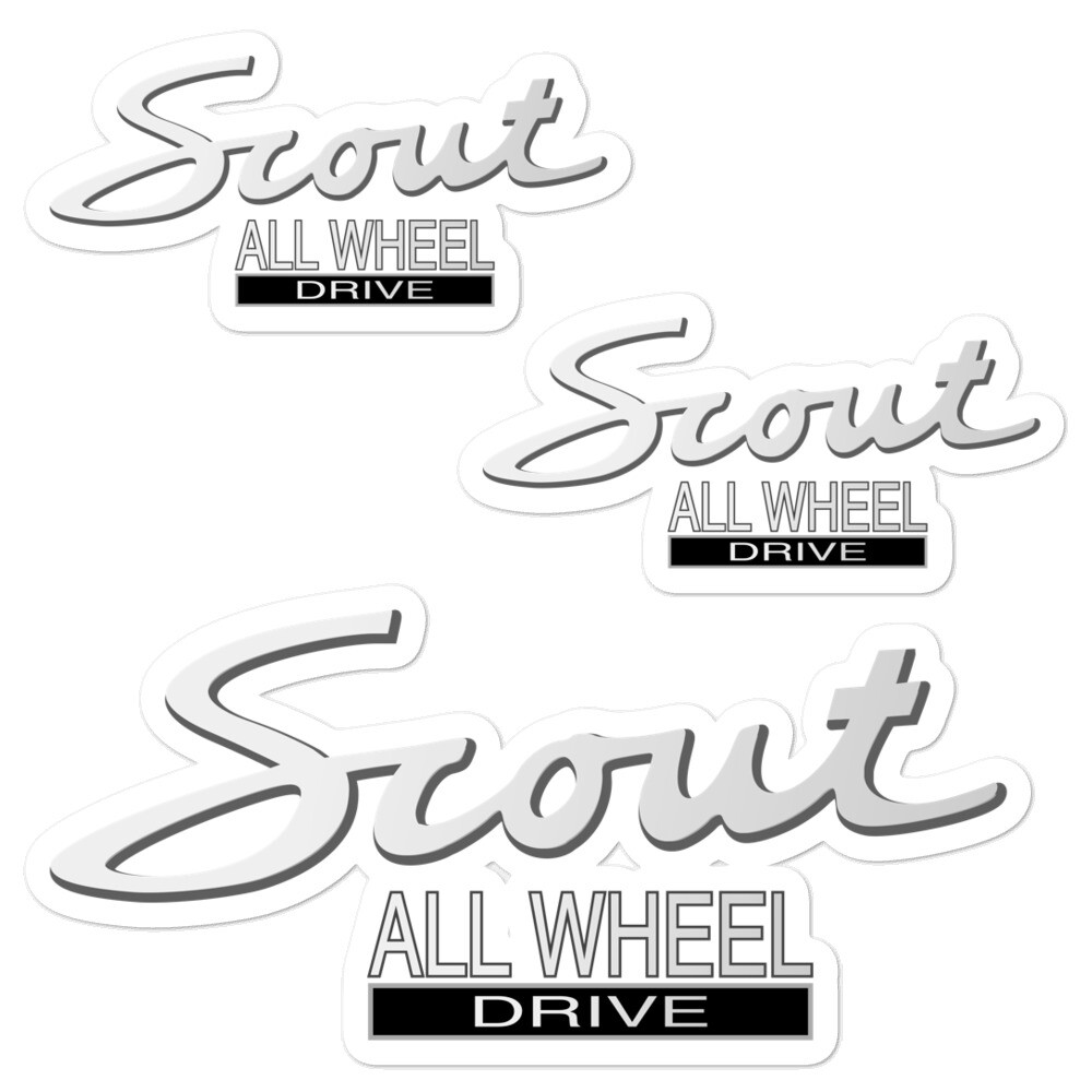 Scout Stickers (3) International Emblem Logo Badge Script