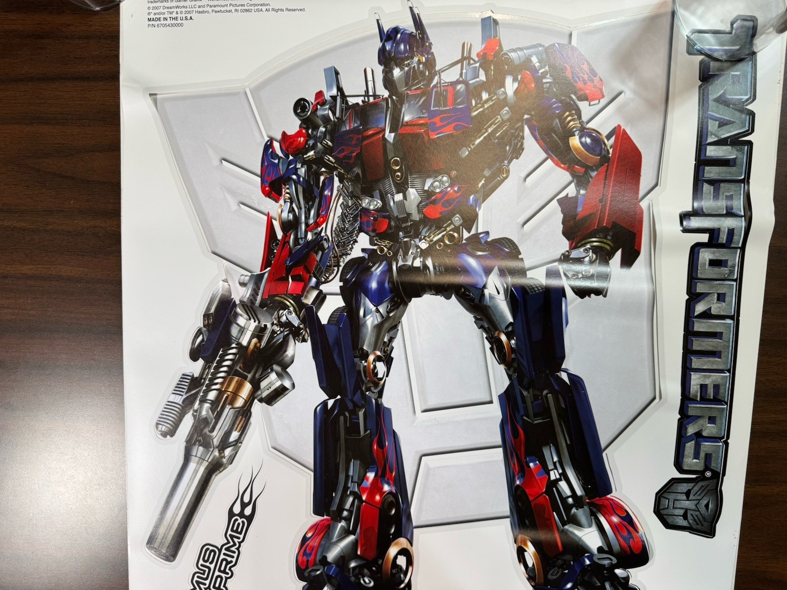 Transformer Optimus Prime Wall Decal 24” x 18” Wall Graffix Sticker * See Desc…