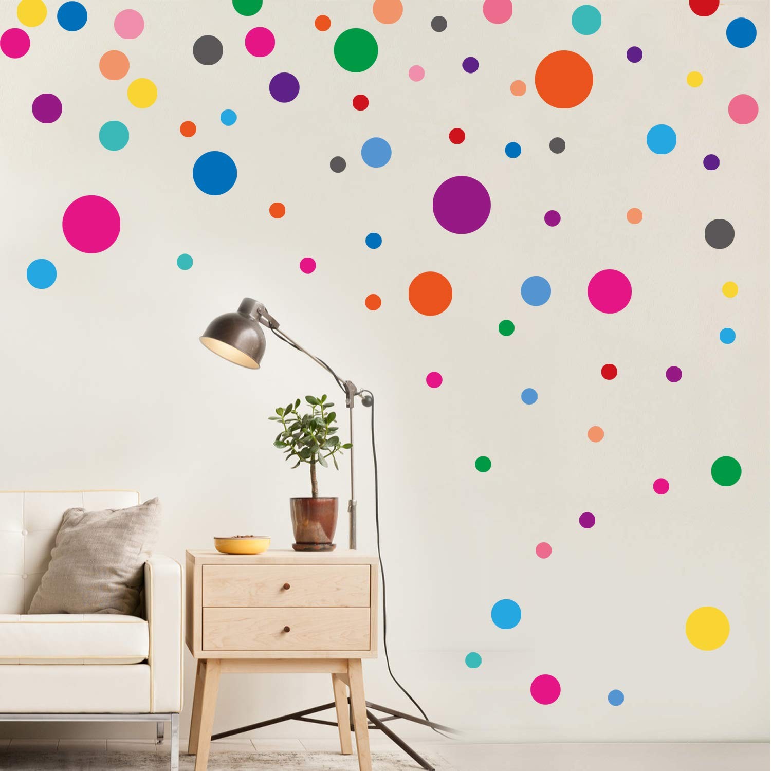 Wall Stickers for Bedroom Living Room, Polka Dot Wall Decals for Boys and Gir…