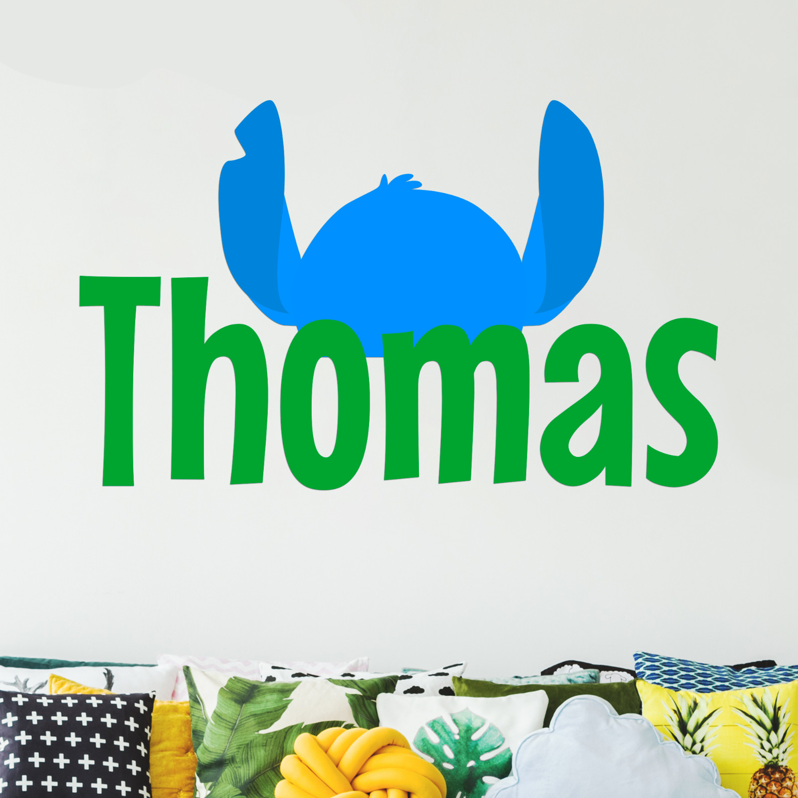 Custom Alien Name I Vinyl Sticker for Kids I Nursery Wall Decal I Multi-Size
