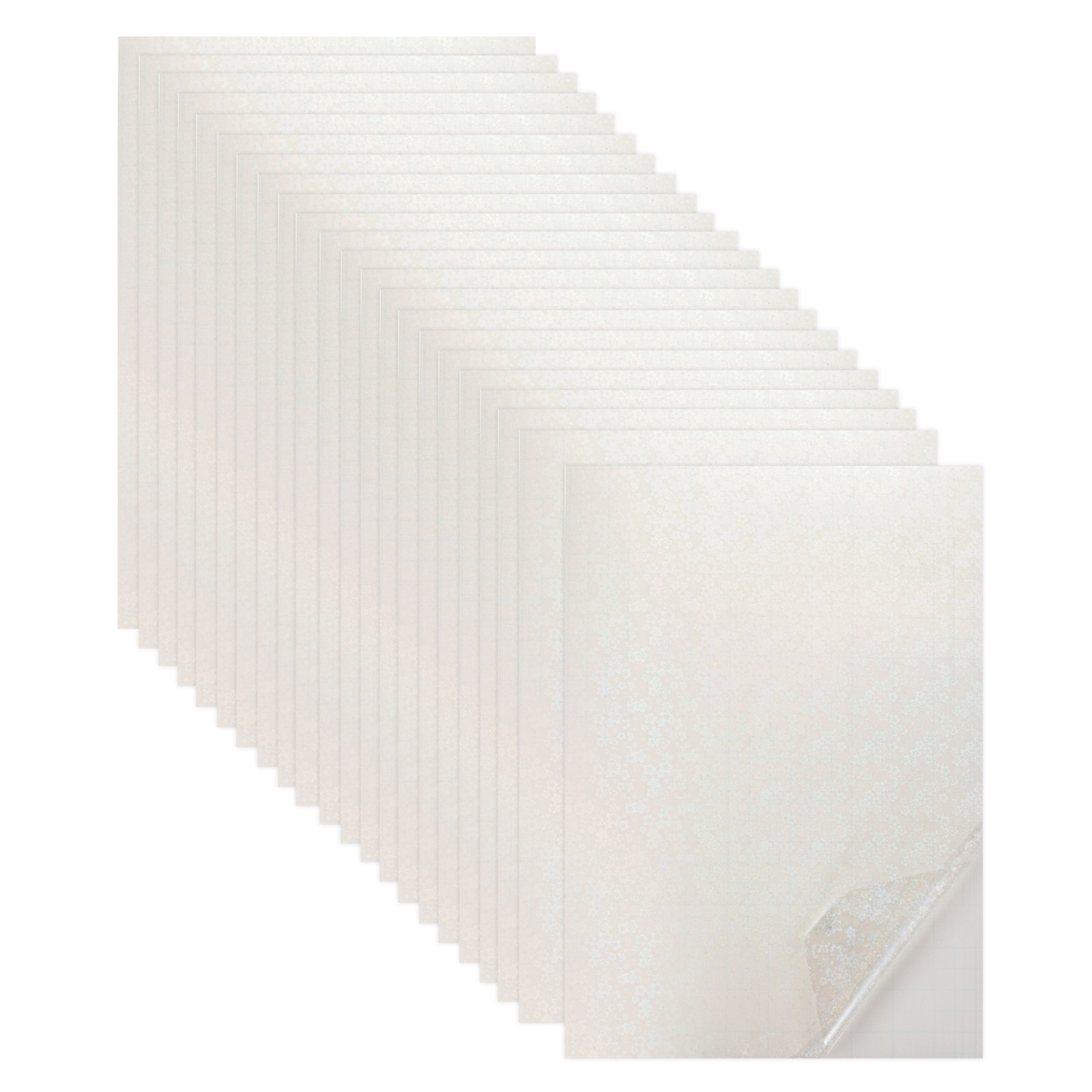 Holographic adhesive sheets A4 22pcs 21×29.7cm self-adhesive (Flowers)