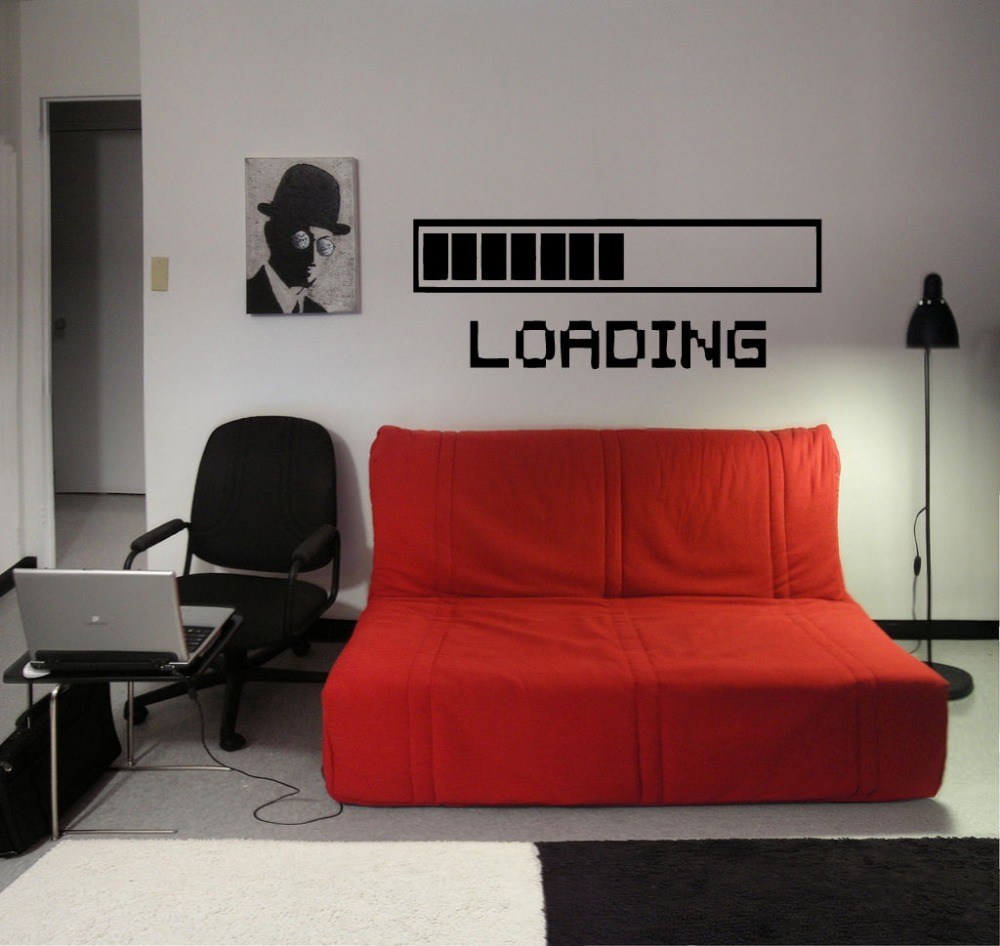 LOADING GAMING Vinyl Wall Decal Art Room Decor Sticker Word Lettering Quote 23″